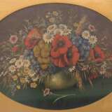 NIKOLAI KATCHINSKI, Zwei Ovale Blumenstilleben, Öl/Karton, 20. Jahrhundert - photo 2