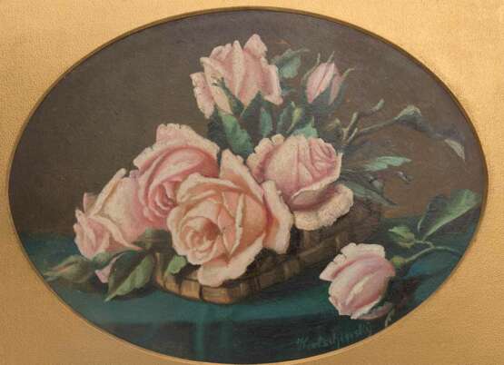 NIKOLAI KATCHINSKI, Zwei Ovale Blumenstilleben, Öl/Karton, 20. Jahrhundert - Foto 4