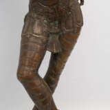 SKULPTUR, Bewegte Gestalt auf Sockel, Bronze, 20. Jahrhundert - Foto 3