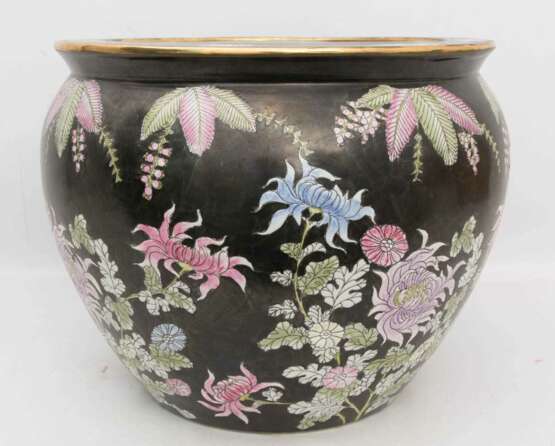 TONGHZI VASE/ÜBERTOPF, Keramik, Quing Dynastie, China, wohl 19. Jahrhundert - photo 1