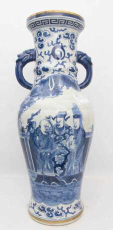CHINESISCHE VASE, Keramik, wohl 20. Jahrhundert - Foto 1
