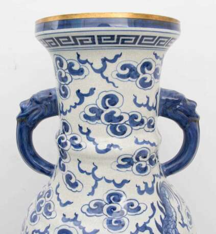 CHINESISCHE VASE, Keramik, wohl 20. Jahrhundert - Foto 7