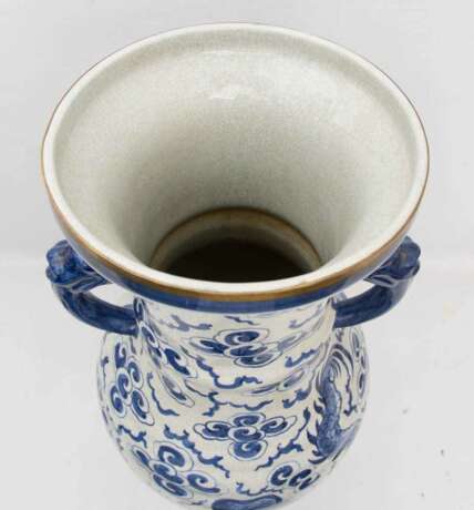 CHINESISCHE VASE, Keramik, wohl 20. Jahrhundert - Foto 8