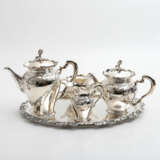 WILHELM BINDER 4-tlg. Kaffee-/Teekern auf Tablett, 800 Silber, Jugendstil. - фото 1