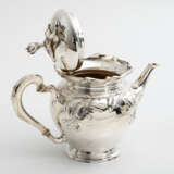 WILHELM BINDER 4-tlg. Kaffee-/Teekern auf Tablett, 800 Silber, Jugendstil. - фото 4