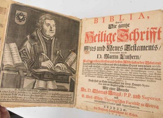 BIBEL, Die ganze heilige Schrift, Martin Luther, hg. Theologische Fakultät Leipzig, 1708. - photo 4