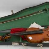 3/4 Geige mit kasten, Bogen und Kolophonium. - photo 1