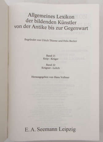 KÜNSTLERLEXIKON THIEME/BECKER, Allgemeines Lexikon der bildenden Künstler, hg. 1999. - photo 2