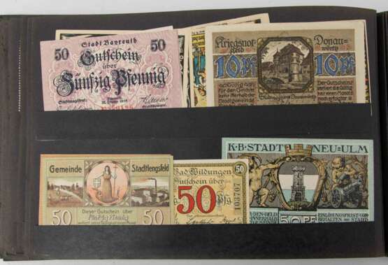 NOTGELD-ALBUM, Notgeld aus verschiedenen deutschen Städten, Anfang 20. Jahrhundert - Foto 7