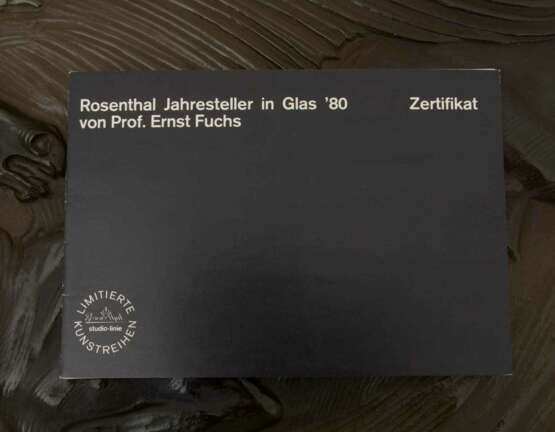 JAHRESTELLER IN GLAS 1980, Prof. Ernst Fuchs, Rosenthal Studio Line. - фото 4