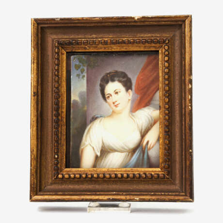 PLUMIER (Miniaturmaler 1. Hälfte 19. Jahrhundert), "Damenportrait", - фото 3