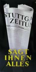 Enamel Sign For "Stuttgarter Zeitung"