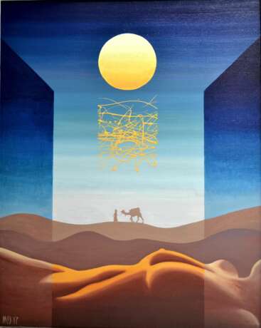 “The silk road” Canvas Oil paint Postmodern Landscape painting 2017 - photo 1