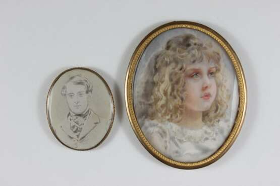 Zwei Miniatur-Porträts, 1. Herrenporträt - фото 1