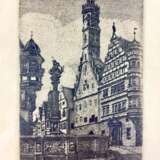 Ernst Geissendörfer: Original-Radierung "Rothenburg o.T. St. Georgsbrunnen" - фото 2