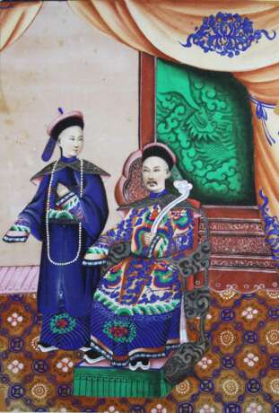 Reispapiermalerei, China 19. Jahrhundert - Foto 1