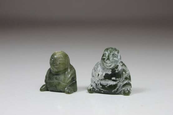 Paar Jadeschnitzereien, China 19. Jahrhundert - Foto 1