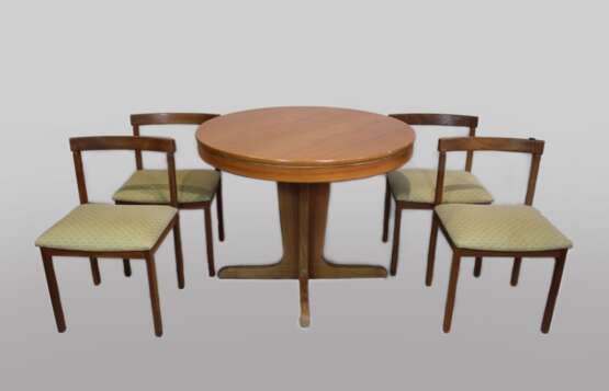 Esstisch mit vier Stühlen, 1960er Jahre - photo 1