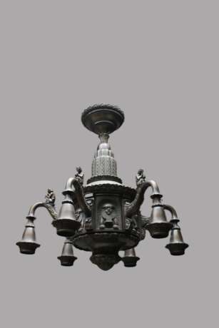 Art Deco Lampe, Bronze um 1910 - фото 1