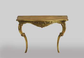 Konsole im Stil Louis XV., polyment Vergoldung