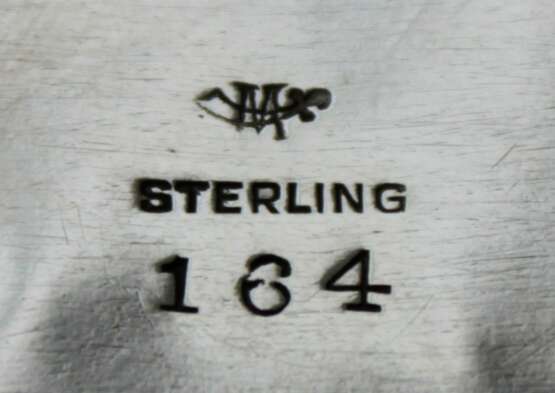 Runde Silberschale, gepunzt Sterling - Foto 2