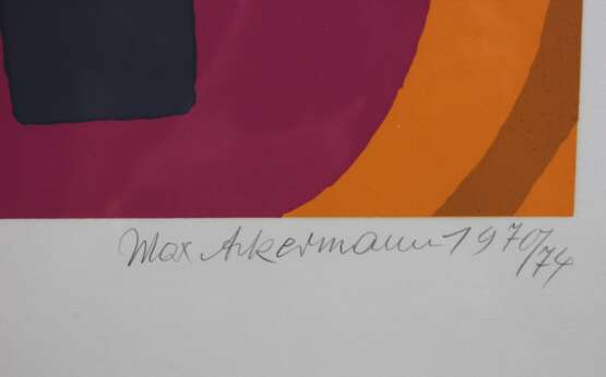 Max Ackermann (1887 Berlin - 1975 Bad Liebenzell, deutscher Maler und Grafiker des Abstrakten) - Foto 2