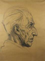 Anonymer Künstler 20 Jahrhundert, Porträt eines älteren Mannes im Profil
