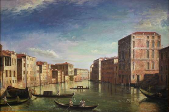 Blick über einen venezianischen Kanal, 2. Hälfte 20 Jahrhundert - photo 1