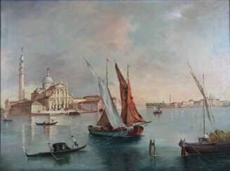 Вид на лагуну Венеции на Сан-Джорджо Маджоре, в 20 веке