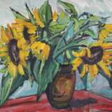 Friedhelm Beilharz, (geb. 1931 Düsseldorf) Stilleben mit Sonnenblumen - Foto 1