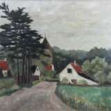 Paul Biesemann (1896 Rotterdam - 1943 Kaiserswerth) Dorflandschaft, Öl auf Leinwand - Foto 1