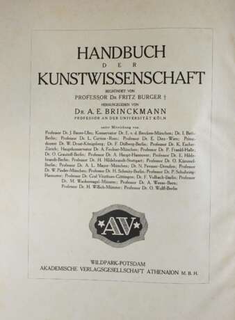 31 Bände Handbuch der Kunstwissenschaft, Dr. A. E. Brinchmann (Hg.). - photo 2