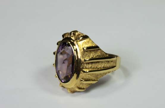 Ring, 585er Gold punziert - Foto 2