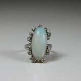 Ring, Opal mit Diamanten - Foto 1