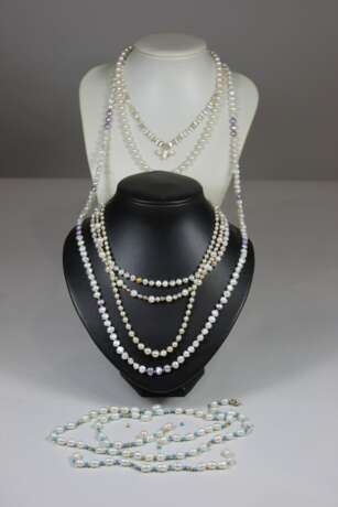 7 Perlenketten, 1 x mit Türkiszwischenkugeln. - фото 1