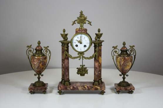 Uhrengarnitur, Frankreich 2. Hälfte 19. Jahrhundert - Foto 1