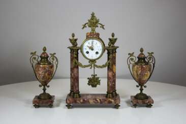Uhrengarnitur, Frankreich 2. Hälfte 19. Jahrhundert