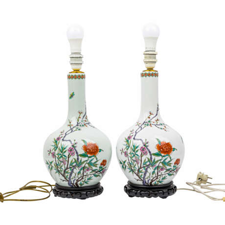 Paar CHINA-Vasen als Lampen montiert. - фото 2