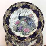 Tee-Service: Porzellan Japan, kobaltblau und gold, Dekor Pfau und Mandelbäume, sehr gut. - Foto 4