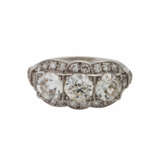 Ring mit 3 Altschliffdiamanten zusammen ca. 1,6 ct - photo 1