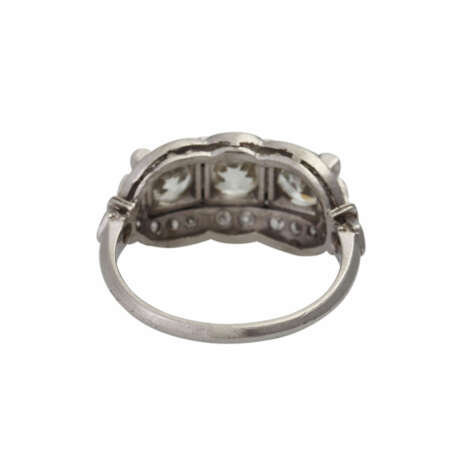 Ring mit 3 Altschliffdiamanten zusammen ca. 1,6 ct - Foto 4