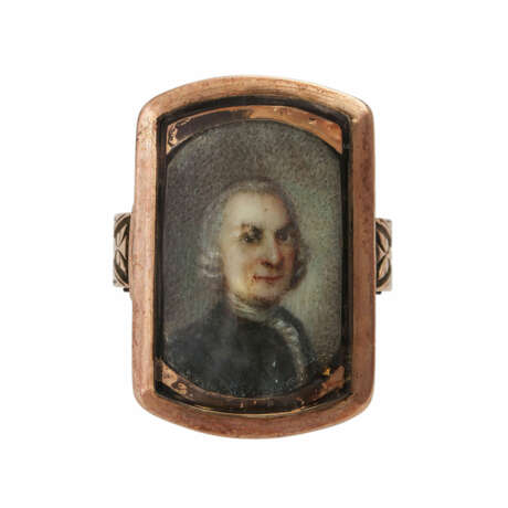 Ring mit gemaltem Portrait eines Kavaliers, - фото 1