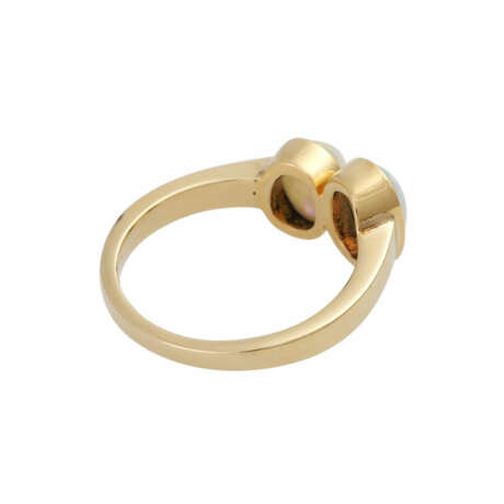 Ring mit 2 ovalen Opalcabochons, - Foto 3
