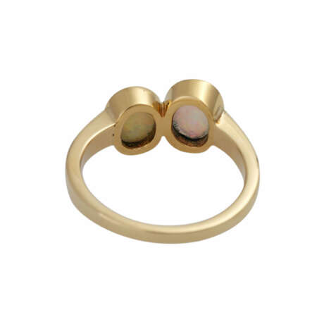 Ring mit 2 ovalen Opalcabochons, - фото 4