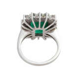 Ring mit Smaragd ca. 4,5 ct und Brillanten - Foto 4