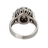 Ring mit Perle und Brillanten zusammen ca. 0,6 ct, - Foto 4