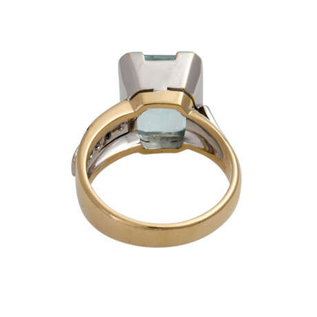 Ring mit Aquamarin von ca. 6 ct im achteckigen Treppenschliff, - фото 4