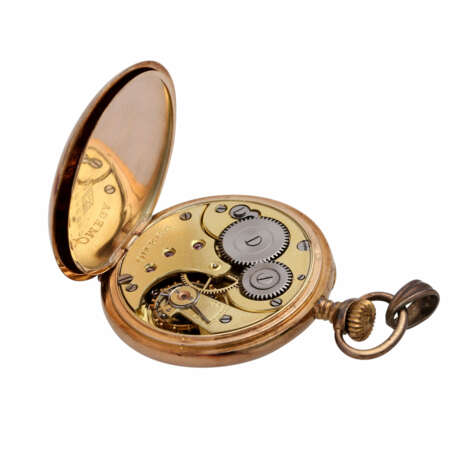 Konvolut: Eine Taschenuhr, Savonette-Gehäuse in Gold 14K. - photo 5
