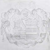 Grosses George IV Tablett mit Wappengravur - Foto 2