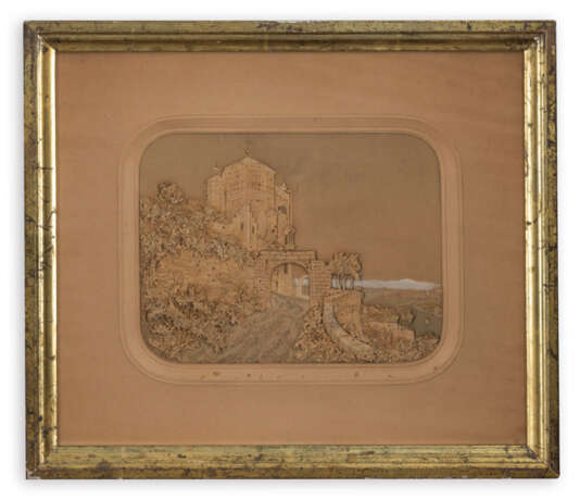 Paar Korkdioramen, Ansichten von Burg Rheineck - Foto 2